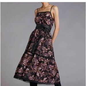 Anthropologie | Embroidered Maxi Dress Size large